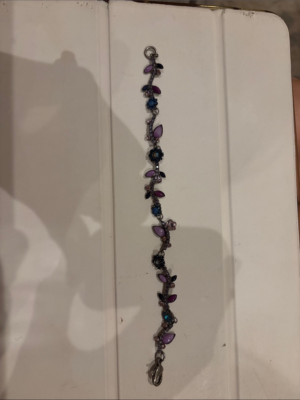 Sorrelli Women’s Floral Bracelet with Purple and Blue Accents